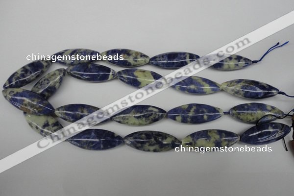CME07 15.5 inches 15*40mm marquise sodalite gemstone beads