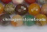 CME103 15.5 inches 10mm faceted round mixed gemstone beads