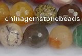 CME104 15.5 inches 12mm faceted round mixed gemstone beads