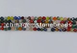 CME106 15.5 inches 6mm faceted nuggets mixed gemstone beads