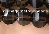 CME212 15.5 inches 7*9mm - 8*10mm pumpkin smoky quartz beads