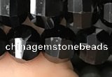 CME213 15.5 inches 7*9mm - 8*10mm pumpkin black quartz beads