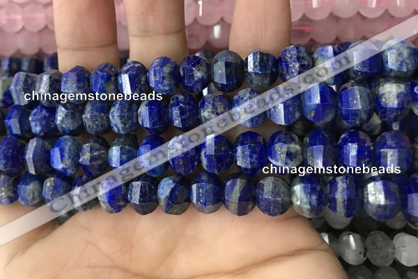 CME215 15.5 inches 7*9mm - 8*10mm pumpkin lapis lazuli beads