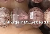 CME238 15.5 inches 10*11mm - 10*12mm pumpkin strawberry quartz beads