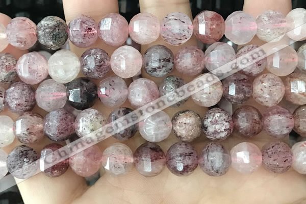 CME253 15.5 inches 10*11mm - 11*12mm pumpkin strawberry quartz beads