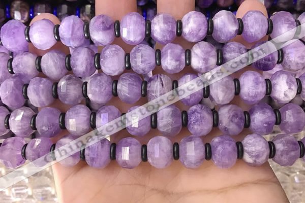 CME301 15.5 inches 8*11mm - 9*12mm pumpkin lavender amethyst beads