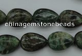 CME31 15.5 inches 12*16mm flat teardrop emerald gemstone beads