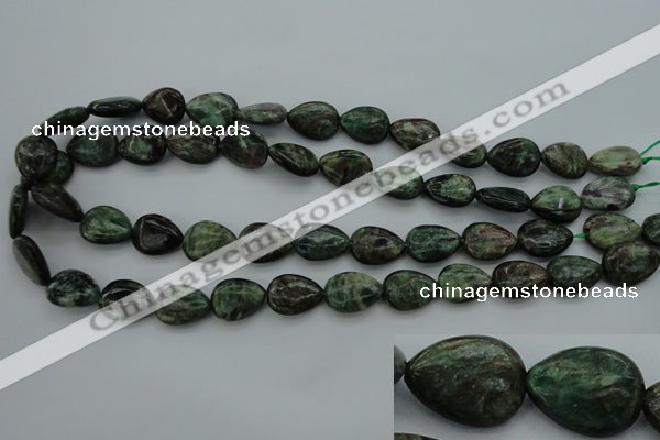 CME31 15.5 inches 12*16mm flat teardrop emerald gemstone beads