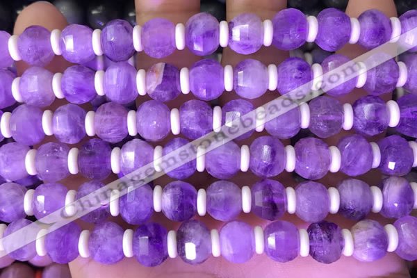 CME314 15.5 inches 8*10mm pumpkin lavender amethyst beads