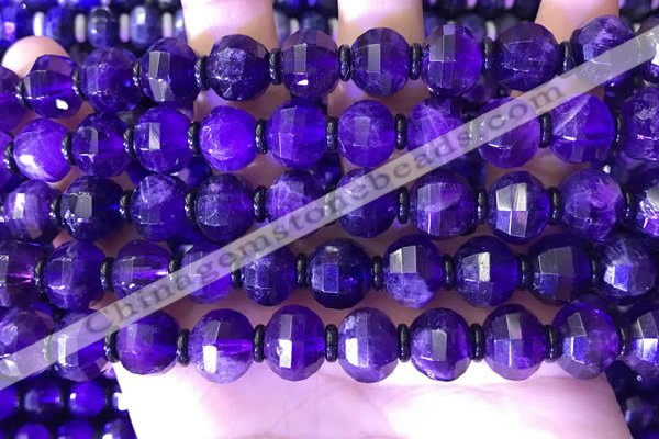 CME322 15.5 inches 9*11mm - 10*12mm pumpkin amethyst beads