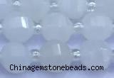 CME341 15 inches 8mm pumpkin blue chalcedony beads