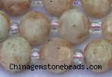 CME347 15 inches 8mm pumpkin sunstone beads