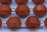 CME351 15 inches 8mm pumpkin red jasper beads