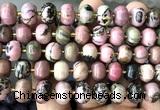 CME413 15 inches 8*12mm pumpkin rhodonite gemstone beads wholesale