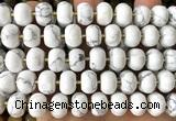 CME416 15 inches 8*12mm pumpkin white howlite turquoise beads