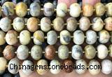 CME420 15 inches 8*12mm pumpkin yellow crazy lace agate beads