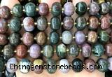 CME421 15 inches 8*12mm pumpkin ocean agate beads wholesale
