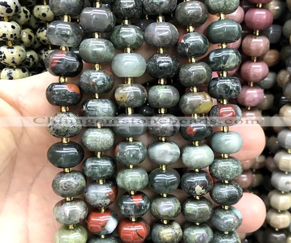 CME425 15 inches 8*12mm pumpkin African blood jasper beads