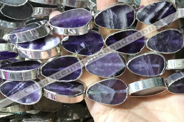 CME507 12 inches 18*28mm - 20*30mm flat teardrop amethyst beads