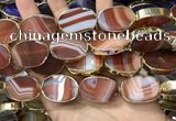 CME519 12 inches 18*28mm - 20*30mm oval banded agate beads