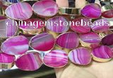 CME528 12 inches 18*28mm - 20*30mm flat teardrop banded agate beads