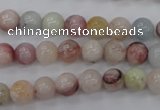 CMG112 15.5 inches 8mm round natural morganite beads wholesale