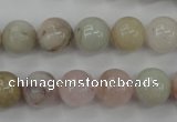 CMG114 15.5 inches 12mm round natural morganite beads wholesale