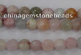 CMG122 15.5 inches 8mm faceted round natural morganite beads