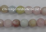 CMG123 15.5 inches 10mm faceted round natural morganite beads