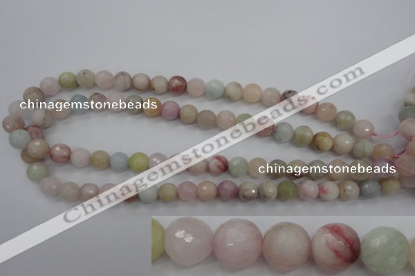 CMG124 15.5 inches 12mm faceted round natural morganite beads