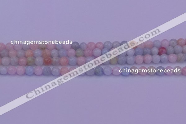 CMG141 15.5 inches 6mm round natural morganite gemstone beads