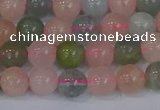 CMG172 15.5 inches 8mm round morganite gemstone beads wholesale