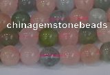 CMG172 15.5 inches 8mm round morganite gemstone beads wholesale