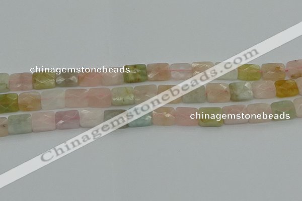 CMG180 15.5 inches 8*10mm faceetd rectangle morganite beads