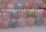 CMG210 15.5 inches 6mm faceted round morganite beads wholesale