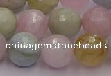 CMG213 15.5 inches 12mm faceted round morganite beads wholesale