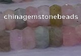 CMG223 15.5 inches 6*10mm faceted rondelle morganite beads