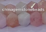 CMG226 15.5 inches 12*14mm - 14*16mm faceted nuggets morganite beads