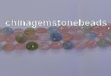 CMG231 15.5 inches 8*12mm flat teardrop morganite beads wholesale