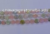 CMG254 15.5 inches 12mm faceted coin morganite beads