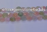 CMG256 15.5 inches 16mm faceted coin morganite beads