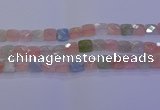 CMG260 15.5 inches 12*12mm faceted square morganite beads