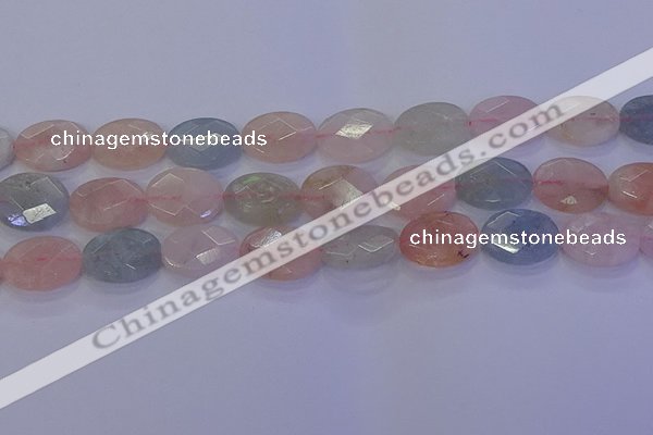 CMG267 15.5 inches 12*16mm faceted oval morganite beads