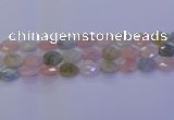 CMG272 15.5 inches 10*14mm faceted flat teardrop morganite beads