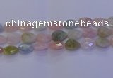 CMG275 15.5 inches 15*20mm faceted flat teardrop morganite beads