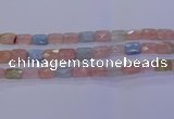 CMG277 15.5 inches 8*12mm faceted rectangle morganite beads