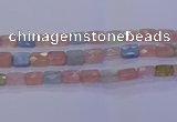 CMG278 15.5 inches 10*14mm faceted rectangle morganite beads