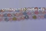 CMG283 15.5 inches 10*10mm faceted heart morganite beads