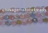 CMG286 15.5 inches 16*16mm faceted heart morganite beads