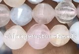 CMG307 15.5 inches 6mm faceted round morganite beads